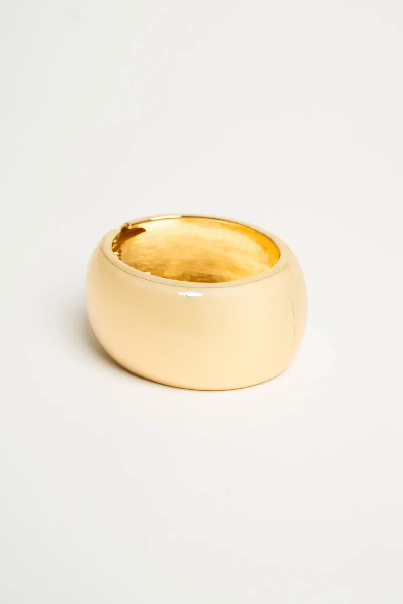 Bracciale alto rigido smaltato avorio