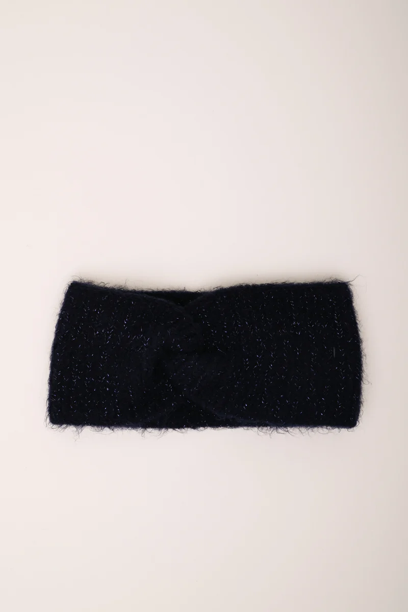 Fascia blu lurex con nodo