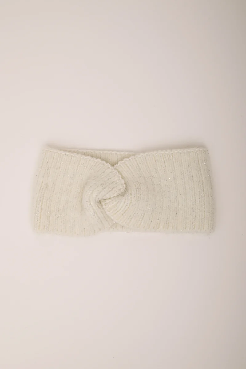 Fascia bianca lurex con nodo