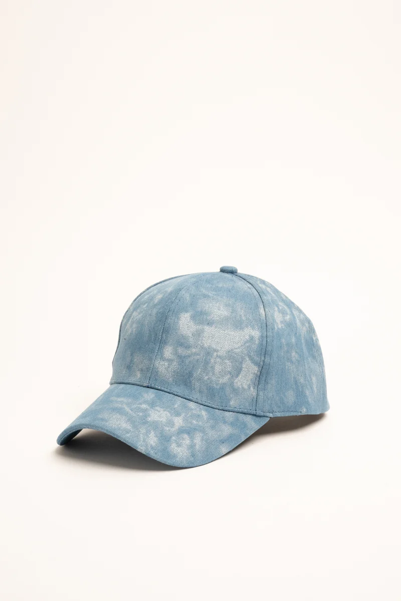 Cappello da baseball in denim azzurro vintage