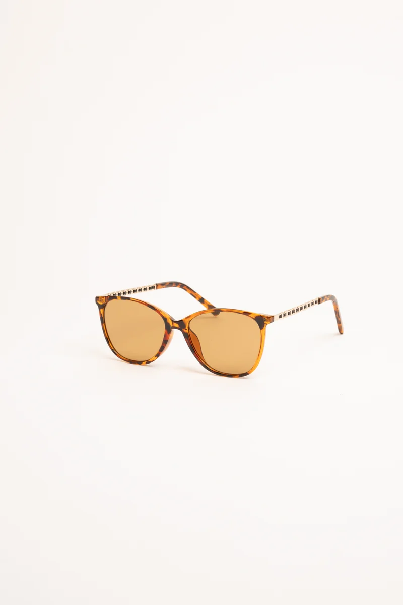 Occhiale da sole effetto tartarugato bronzo