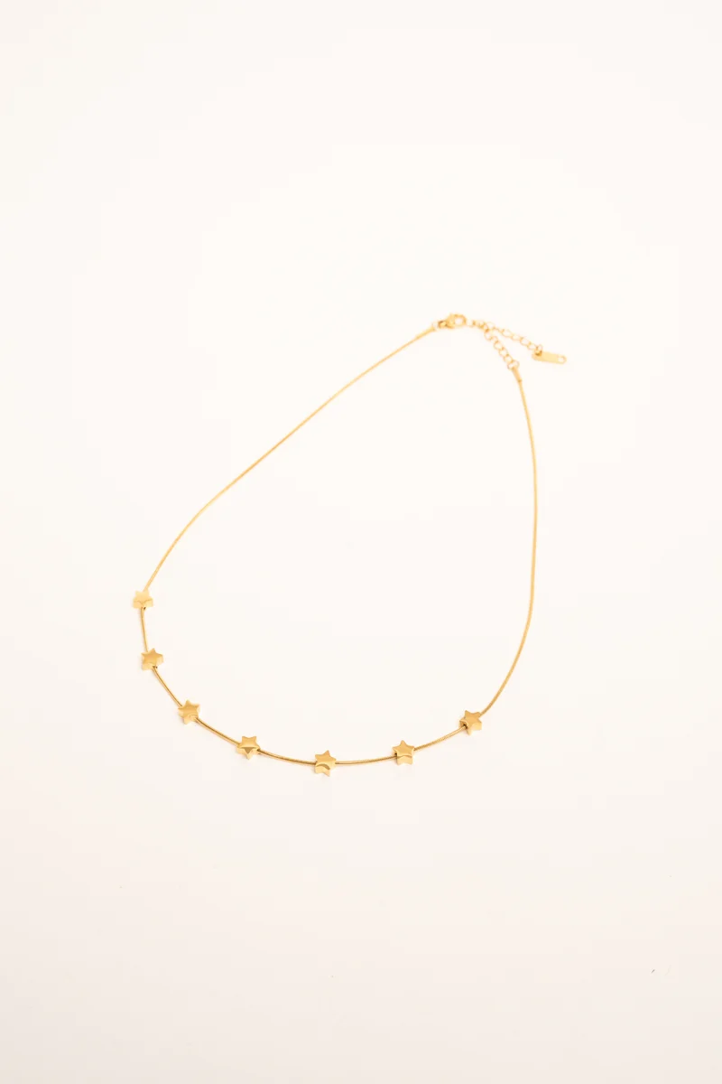 Collana con charms a stelle oro