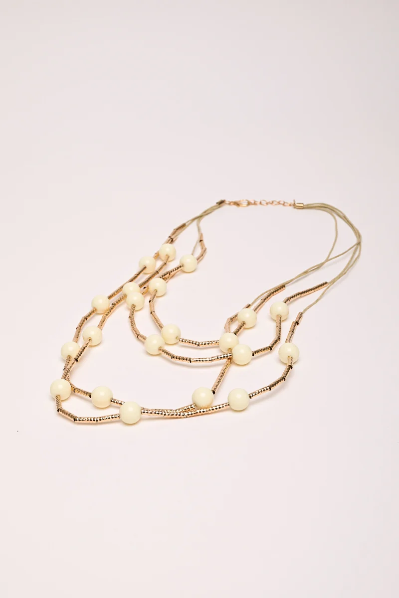 Collana multifili con perline