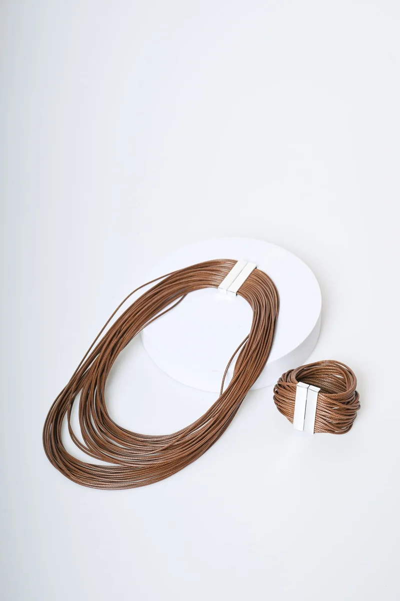 Set collana + bracciale multifili