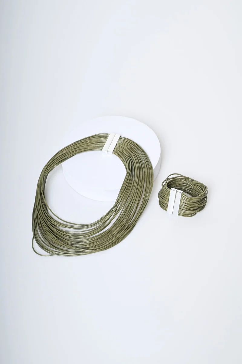 Set collana + bracciale multifili