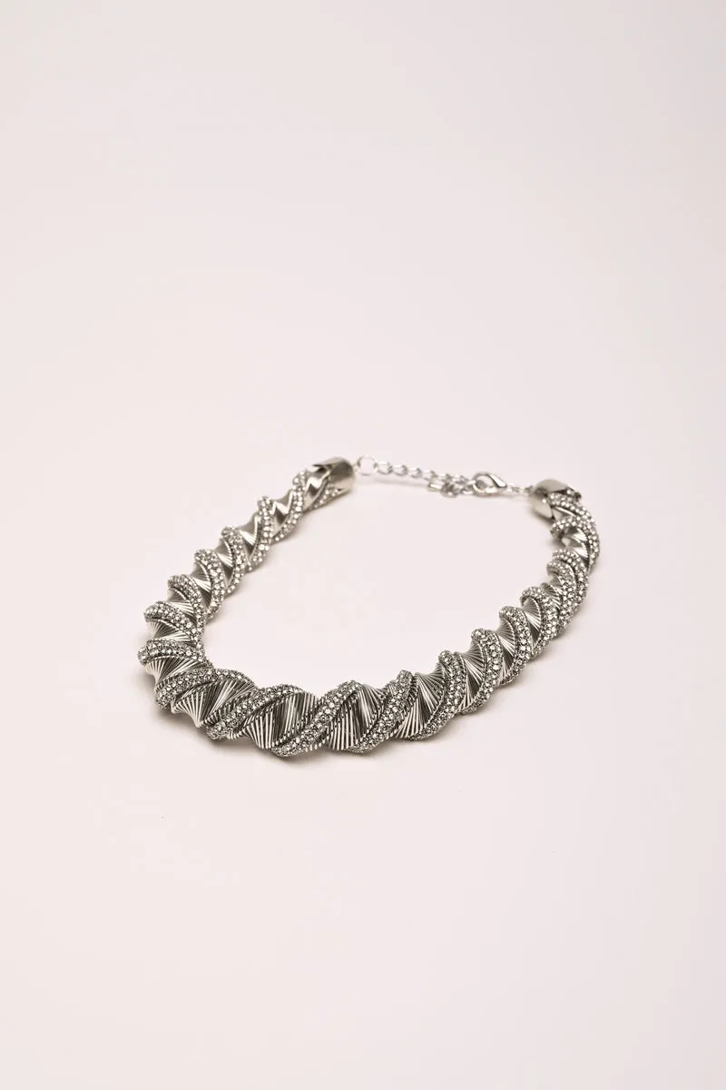Collana torchon con strass