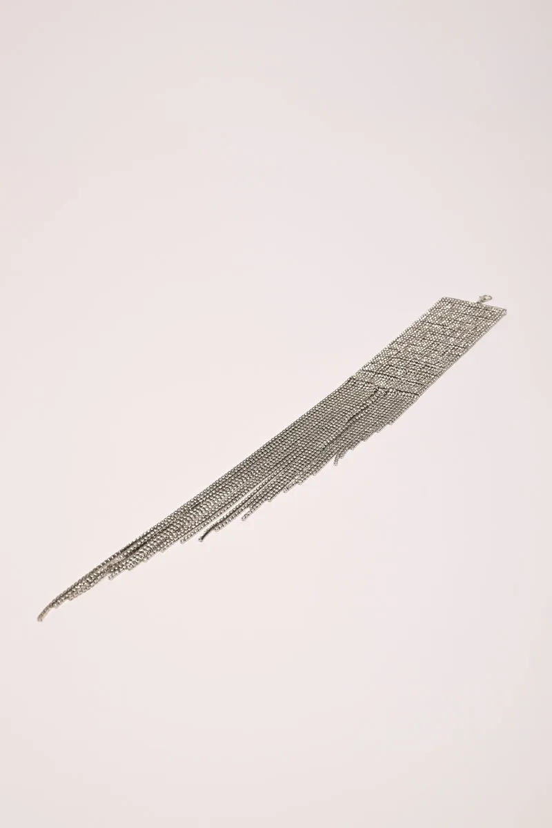 Pendente a frange con strass