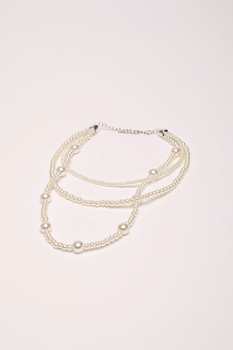 Collana a triplo filo con perline