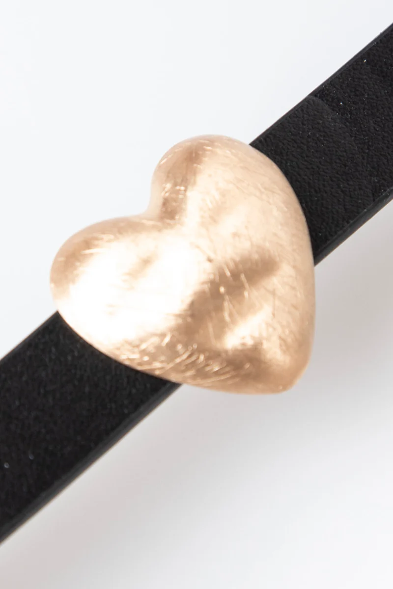 Bracciale in similpelle con cuore
