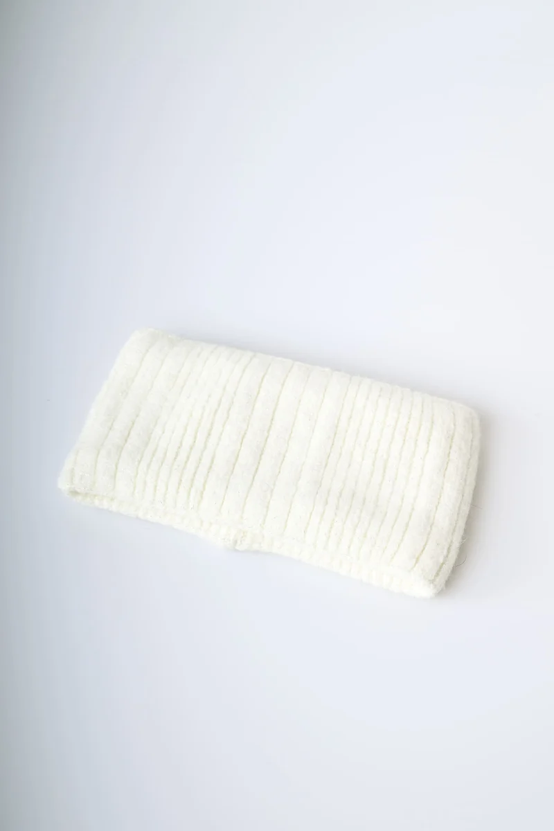 Fascia per capelli in maglia lurex