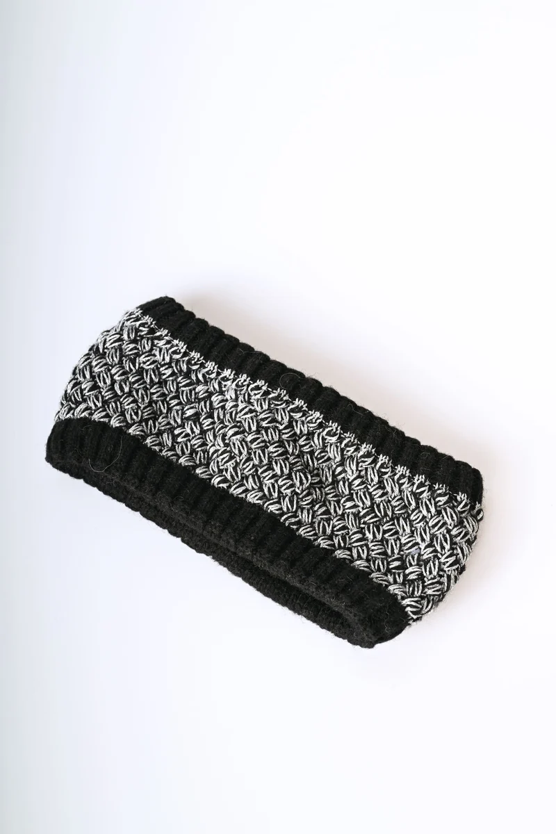 Fascia per capelli in maglia intrecciata