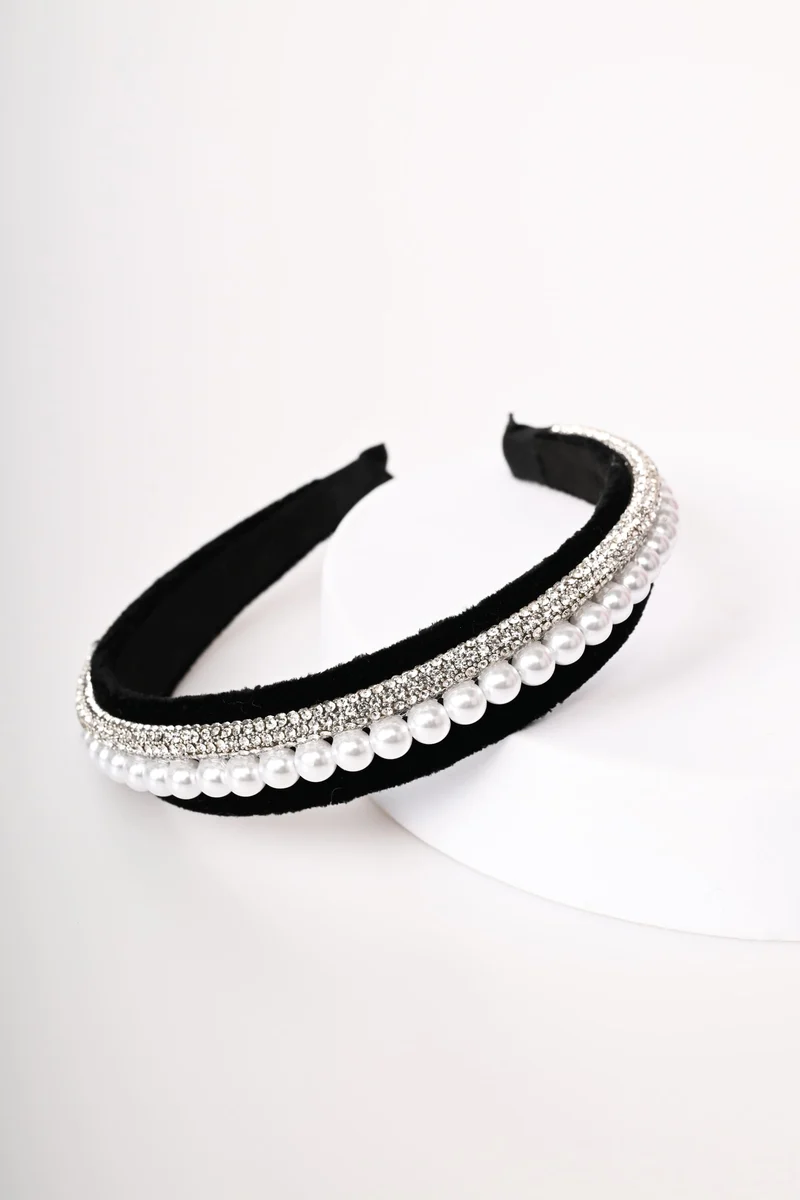 Set di due cerchietti con strass