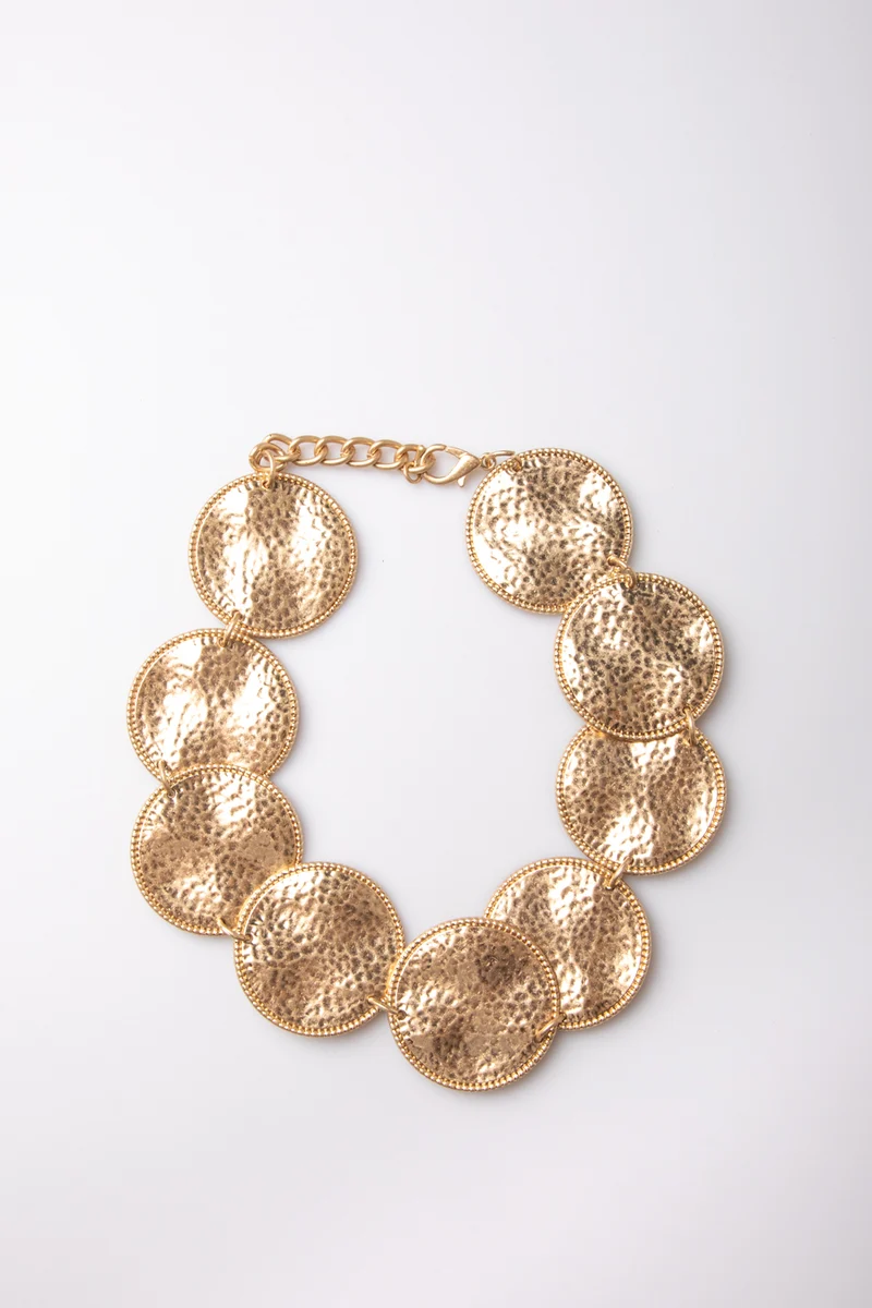Collana con piastre circolari