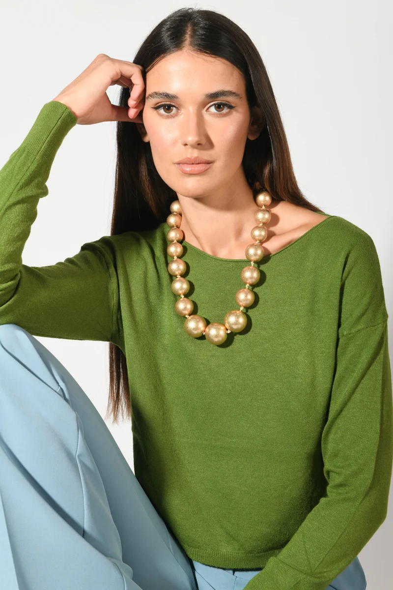 Collana con perle oversize