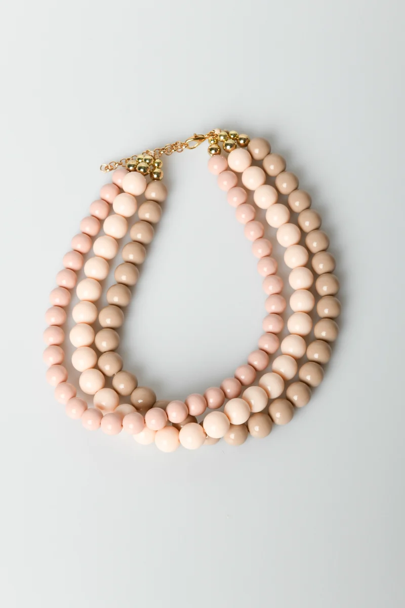 Collana multifili con perle
