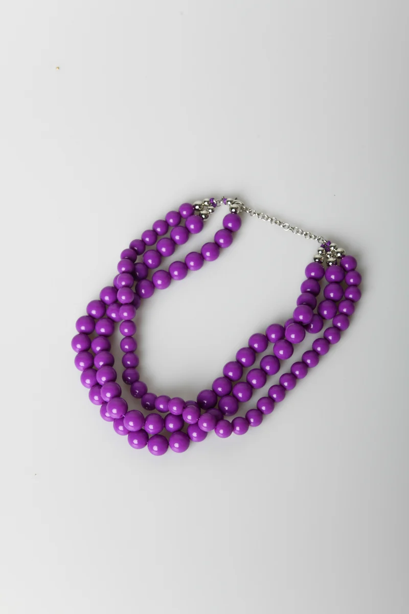 Collana multifili con perle