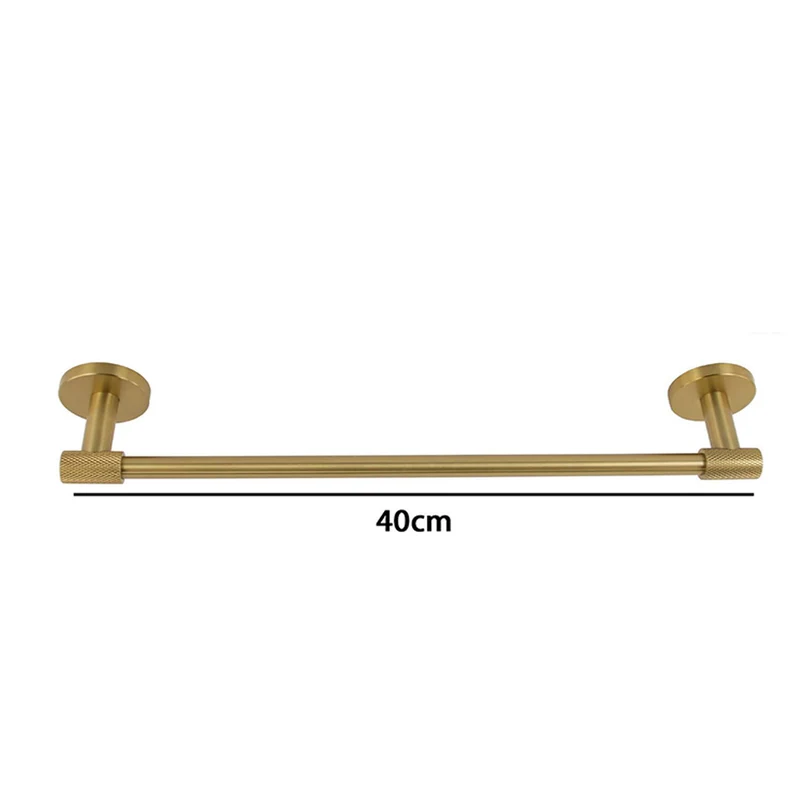 Porta asciugamani lungo da 40 e 60 cm in acciaio oro modello Stella