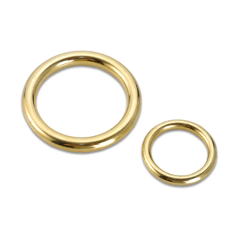 10 PZ ANELLI TUBOLARI IN OTTONE LUCIDO ORO PER BASTONI TENDE DECORI ANELLO VARI