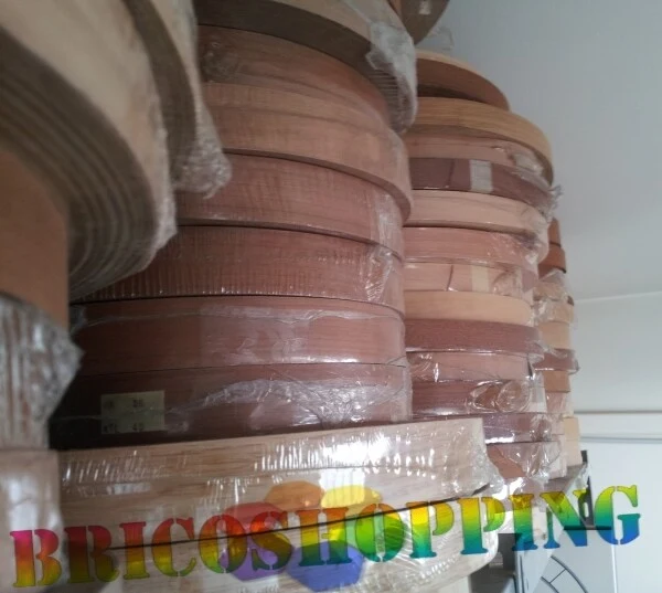 BORDINO LAMINATO BORDO LEGNO PREINCOLLATO WURTH NOCE TANGANICA TANGANIKA 1 METRO