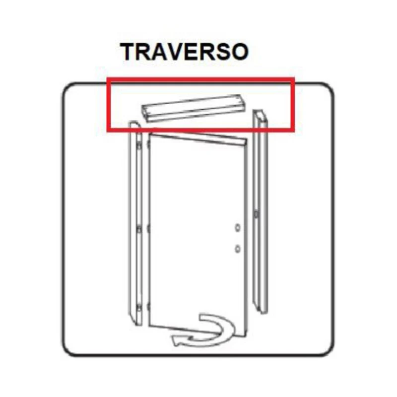 Traverso Battente Porta Microtec Bianco 210 x 70