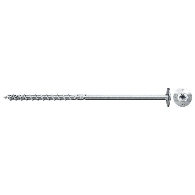 Fischer 568167 PowerFast FPF II-WTP Vite per legno con filettatura parziale testa flangiata TX40 lunghezza 220 mm diametro 8 mm colore Zinco