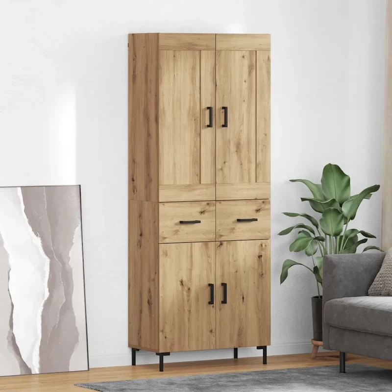 Credenza 2 pz Rovere artigianale 69,5 x 34 x 180 cm 3415975