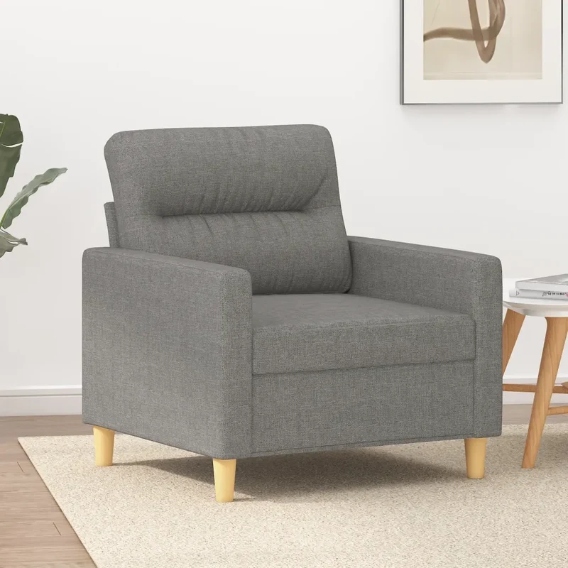 Poltrona Grigio Scuro 60 cm in Tessuto 348776