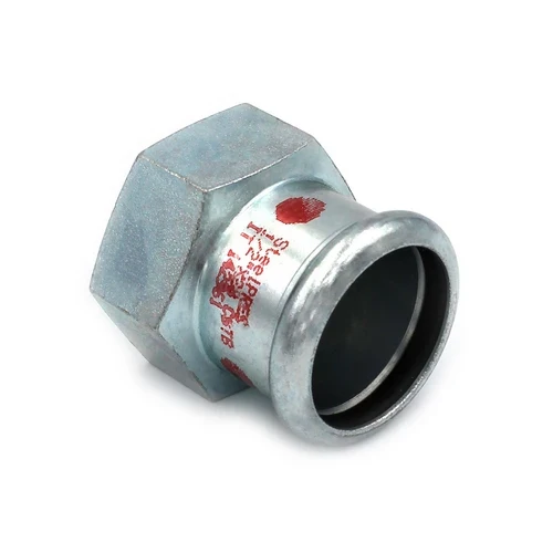 Manicotto misto filetto f a pressare in acciaio carbonio steel pres 2 x 54