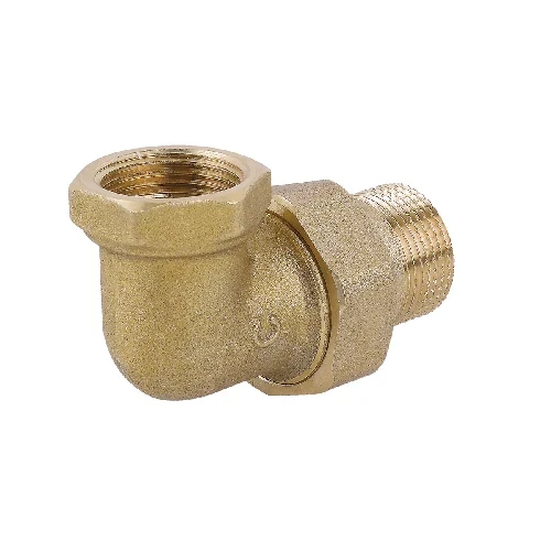 Raccordo curvo in 3 pz mf con o-ring in ottone giallo 3/4