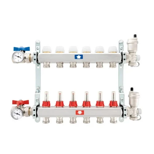Collettore premontato completo con flussimetri 6 vie 1 x3/4