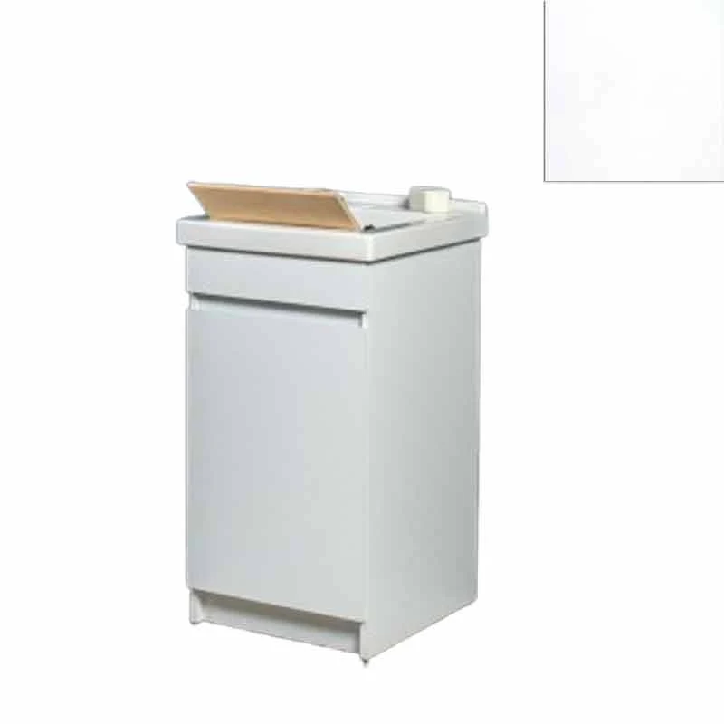 Mobile Lavatoio in Ceramica 1 Anta con Strofinatoio in Legno Massello 45x50x86A cm Bianco Opaco