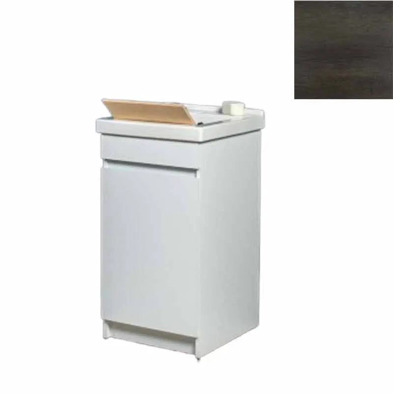 Mobile Lavatoio in Ceramica 1 Anta con Strofinatoio in Legno Massello 45x50x86A cm Olmo Scuro
