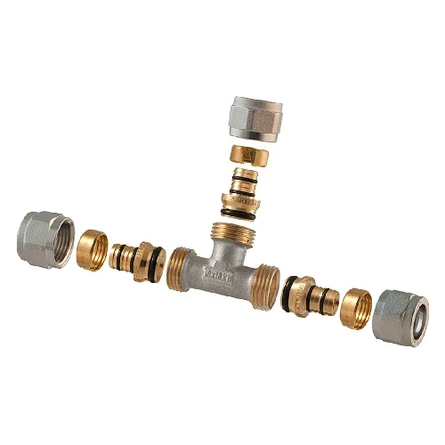 Raccordo a tee 2 pz assemblato a compressione p/multistrato 1 26 2 00