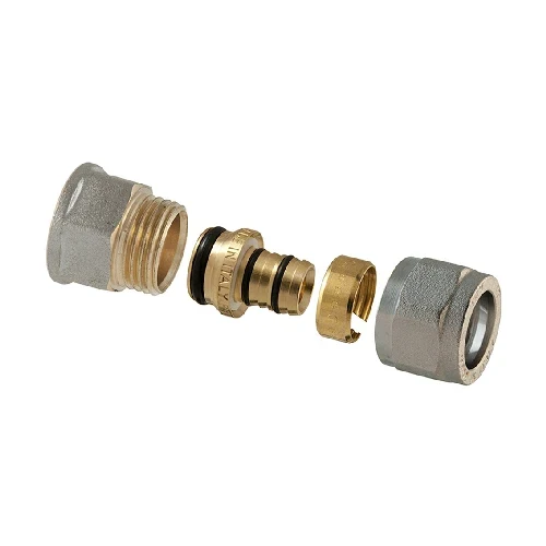 Raccordo diritto femmina a compressione p/multistrato 2pz assemblato 3/4 x 3/4- 20 2 00
