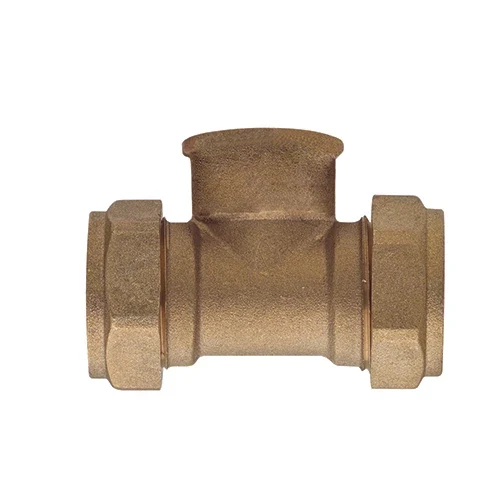 Tee f con fil rp a compressione per rame 1/2 x 14