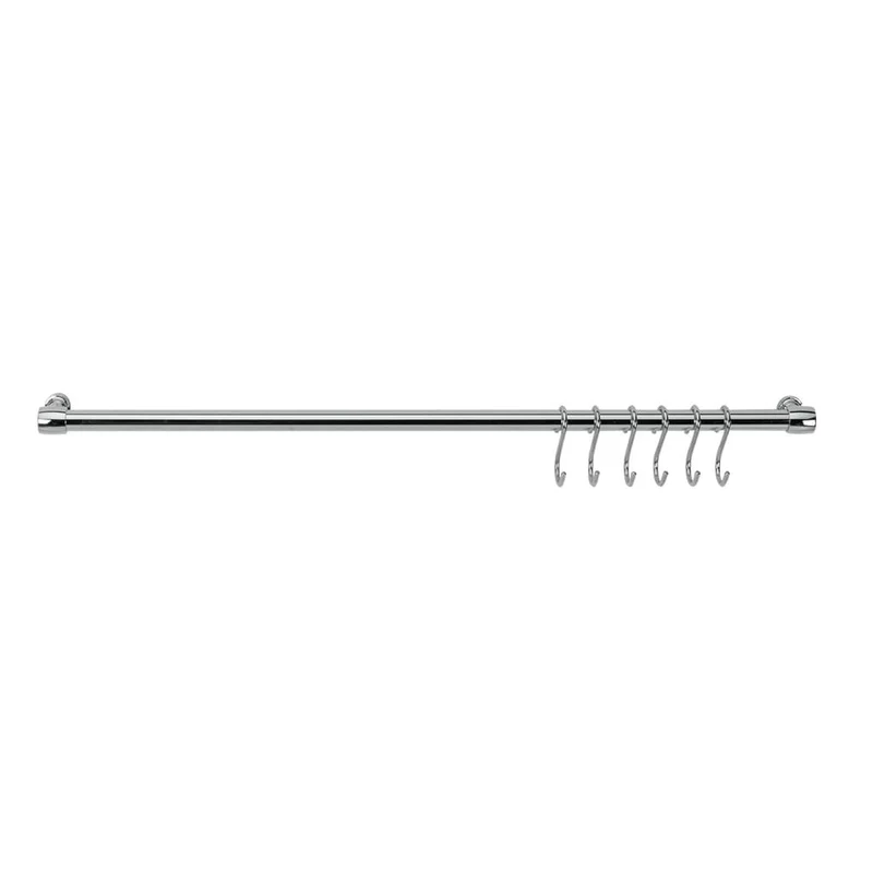 BARRA CROMATA CM 60 + 6 GANCI CROMO A S LONARDO