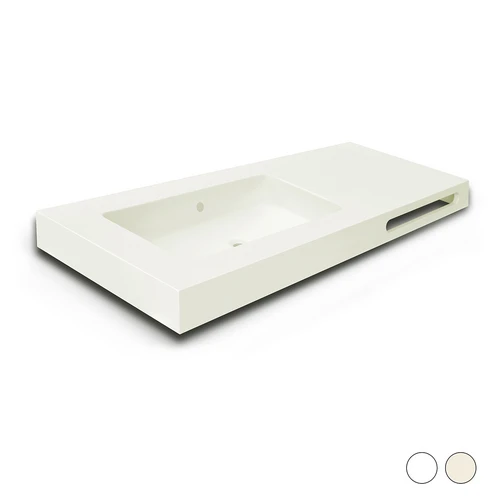 Lavabo linea emotion mod. sharp 02 beige 121x46xh12 p.a. dx