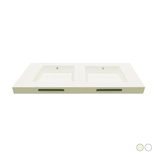 Lavabo linea emotion mod. confidence 04 beige 121x46xh12 doppia vasca