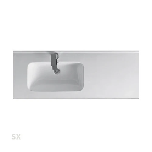 Consolle con vasca laterale vasca sx cm 121x46x18