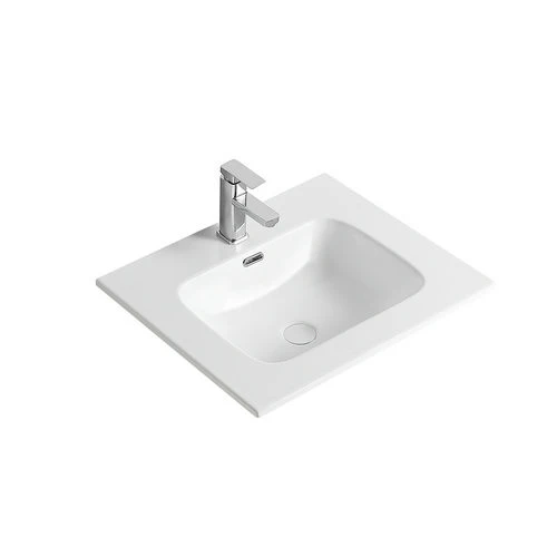 Consolle con vasca centrale mod. 02 cm 91 x 51.5 x18 bianco lucido