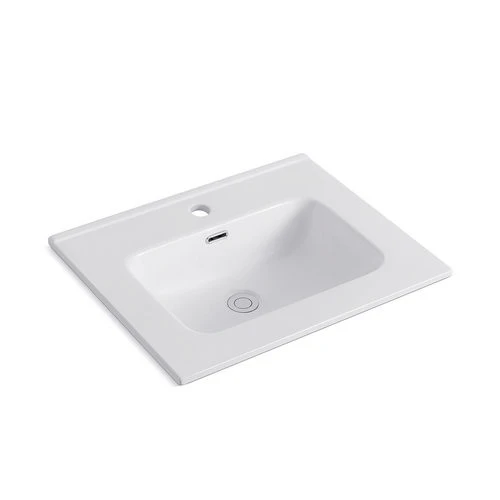 Consolle con vasca centrale cm 71 x 46 x18 bianco lucido