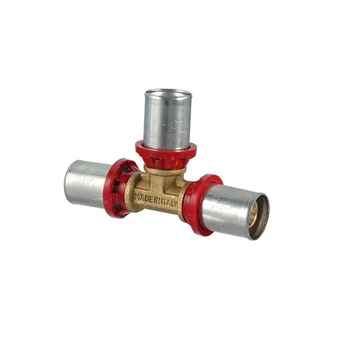 Raccordo tee a pressare per multistrato 16x16x16