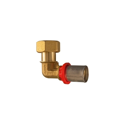 Adattatore curvo sede piana a pressare per multistrato 3/4 x 26
