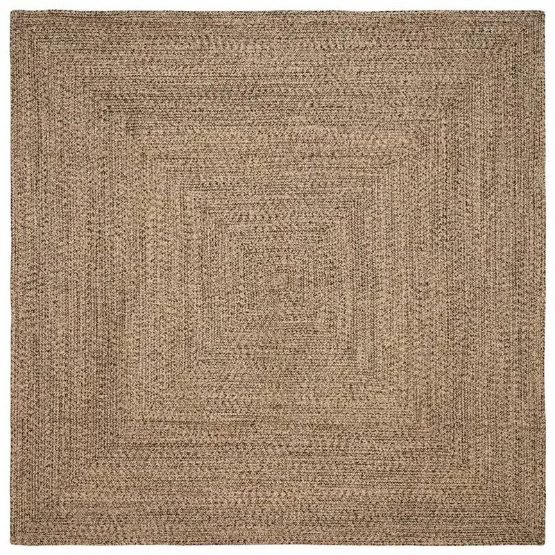 Tappeto da Area Naturale e Nero 240 x 240 cm Juta 42010505