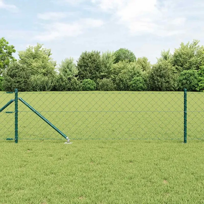 Recinzione a maglie con punte 25 x 0,6 m Verde Rete 3351163