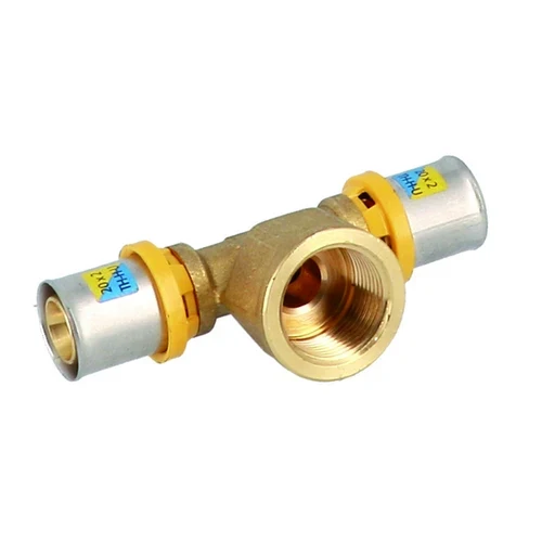 Raccordo a t femmina a pressare per multistrato 20x3/4 x20