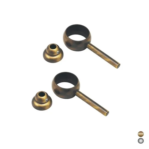 2 pz anelli reggitubo cromo