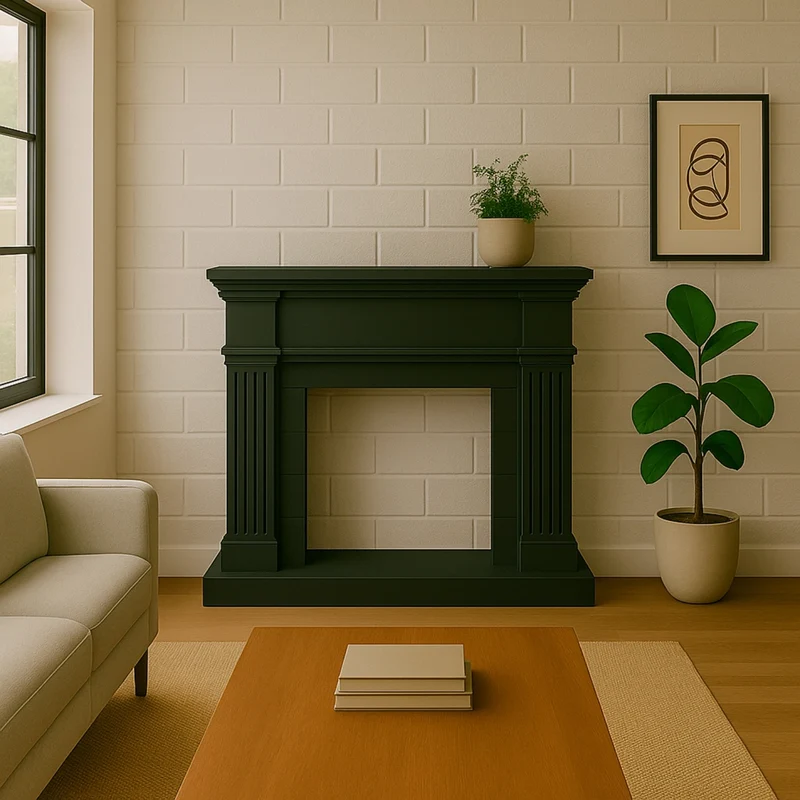 Mpc Cornice Camino Caldera Cornice Caminetti Caldera Nero Ideale Per Inserto Elettrico Caminettovulcano o Bruciatore Esistente Design Classico Senza Tempo Realizzato In Robusto Legno Mdf