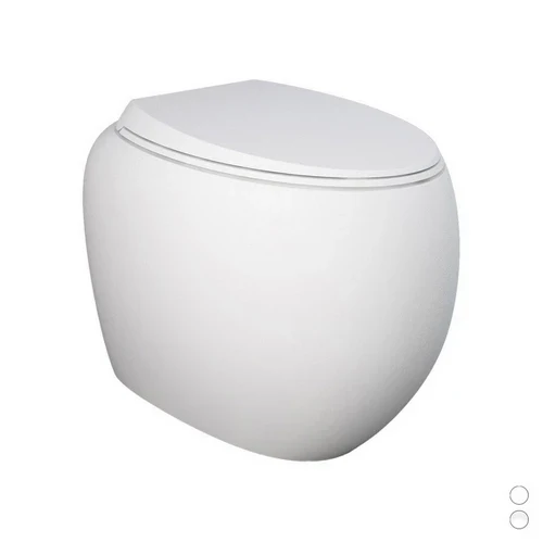 Vaso filo muro cloud rimless fissaggio nascosto bianco opaco matt