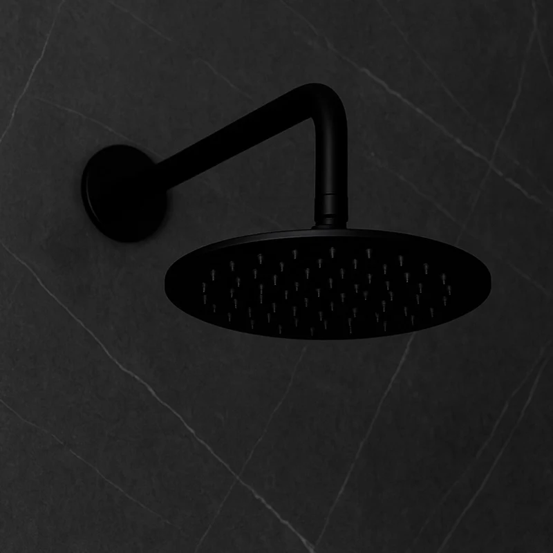 SINED Soffione doccia in acciaio inox 316L nero diametro 30 cm SOFFIONE-LEVANTE-30-NERO